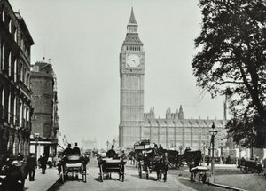 Parliament Square, Westminster LB: Parliament Square z widokiem na Bridge Street, 1895 autorstwa English Photographer