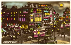 Piccadilly Circus, Londyn, nocą (zdjęcie) autorstwa English Photographer