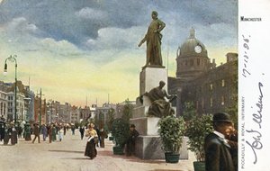 Piccadilly i Royal Infirmary w Manchesterze autorstwa English Photographer