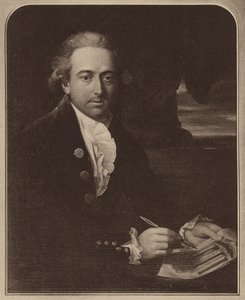 Portret Jamesa Adama (zdjęcie czarno-białe) autorstwa English Photographer