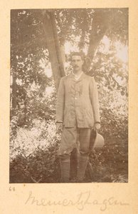Portret Richarda Meinertzhagena autorstwa Baileya, na indyjskich fotografiach F.M. Bailey 1900-03 (zdjęcie w sepii) autorstwa English Photographer