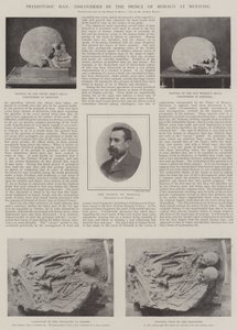 Człowiek prehistoryczny, odkrycia księcia Monako w Mentone