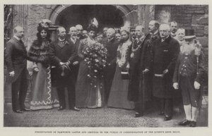 Prezentacja zamku i terenu Tamworth dla publiczności z okazji długiego panowania królowych, 27 maja 1899 autorstwa English Photographer
