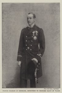 Książę Karol duński, zaręczony z księżniczką Maud z Walii autorstwa English Photographer