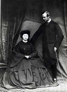 Księżniczka Alicja i książę Ludwik Heski, 1860 r. autorstwa English Photographer