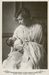 Księżniczka Maria, wicehrabina Lascelles, z najstarszym synem, Jerzym autorstwa English Photographer