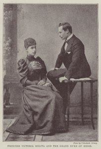 Księżniczka Wiktoria Melita i Wielki Książę Hesji autorstwa English Photographer
