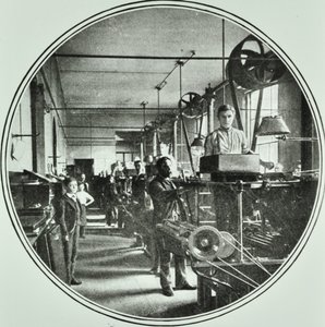 Dział poligraficzny, Bank of England, Threadneedle Street, City of London, 1890 autorstwa English Photographer