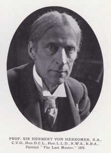 Prominent Men of London: Prof Sir Herbert Von Herkomer (zdjęcie czarno-białe) autorstwa English Photographer