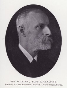 Prominent Men of London: Rev William J Loftie (zdjęcie czarno-białe) autorstwa English Photographer