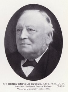 Prominent Men of London: Sir Henry Enfield Roscoe (czarno-białe zdjęcie) autorstwa English Photographer