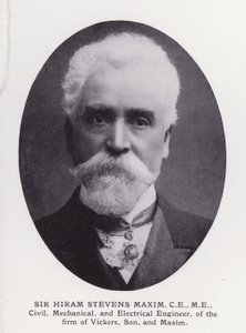 Prominent Men of London: Sir Hiram Stevens Maxim (zdjęcie czarno-białe) autorstwa English Photographer