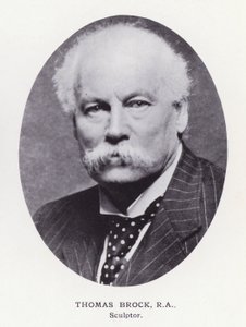 Prominent Men of London: Thomas Brock (czarno-białe zdjęcie) autorstwa English Photographer