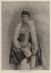 Królowa Maria Cristina, regentka Hiszpanii autorstwa English Photographer