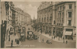 Regent Street, Londyn, patrząc na północ autorstwa English Photographer