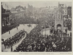 Recenzja kawalerii Yeomanry autorstwa księcia Walii w Devizes, Wilts autorstwa English Photographer