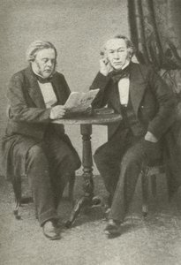 Richard Cobden (po lewej) i John Bright (po prawej) (zdjęcie czarno-białe) autorstwa English Photographer