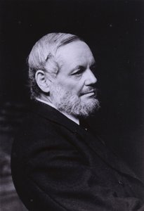 Richard Garnett, angielski poeta, uczony, bibliotekarz i opiekun książek drukowanych w British Museum (zdjęcie czarno-białe) autorstwa English Photographer
