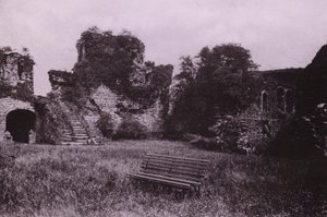 Zamek Rothesay (zdjęcie czarno-białe) autorstwa English Photographer