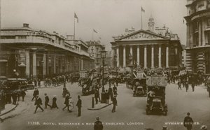Royal Exchange i Bank of England, Londyn autorstwa English Photographer