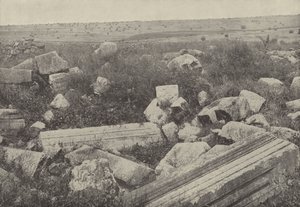 Ruiny synagogi w Kafarnaum, gdzie Chrystus uzdrowił człowieka z uschłą ręką autorstwa English Photographer