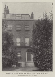 Ruskins Early Home w Herne Hill, teraz na sprzedaż autorstwa English Photographer