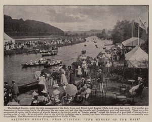 Regaty Saltford, niedaleko Clifton, Henley of the West autorstwa English Photographer