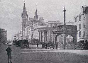 Szkocja: Aberdeen, Market Cross i budynki miejskie (zdjęcie czarno-białe) autorstwa English Photographer