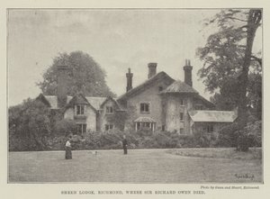 Sheen Lodge, Richmond, gdzie zmarł Sir Richard Owen autorstwa English Photographer