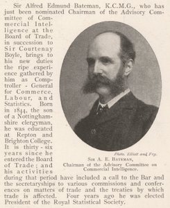 Sir A E Bateman, Przewodniczący Komitetu Doradczego ds. Wywiadu Handlowego autorstwa English Photographer