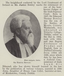 Sir Edmund Bewley autorstwa English Photographer