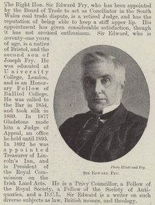 Sir Edward Fry autorstwa English Photographer