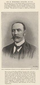 Sir H Mortimer Durand, KCIE, brytyjski wysłannik Indii do Cabu autorstwa English Photographer