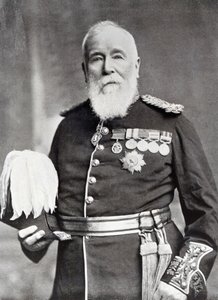 Sir Harry Burnett Lumsden (czarno-białe zdjęcie) autorstwa English Photographer