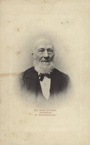 Sir Isaac Pitman (1813-1897), angielski wynalazca pisma stenograficznego Pitman. autorstwa English Photographer