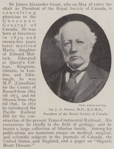Sir JA Grant, MD, KCMG, Prezes Królewskiego Towarzystwa Kanady autorstwa English Photographer