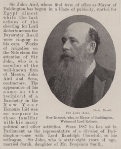 Sir John Aird, New Baronet, który jako burmistrz Paddington powitał Lorda Robertsa autorstwa English Photographer