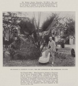 Sir Robert B Llewelyn, KCMG, nowy gubernator Wysp Zawietrznych autorstwa English Photographer