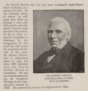 Sir Robert Sexton autorstwa English Photographer