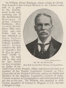 Sir WH Rattigan, nowy poseł do NE Division of Lanarkshire autorstwa English Photographer
