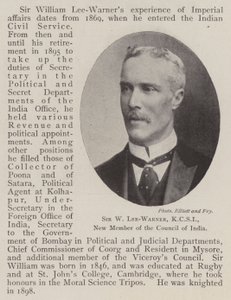 Sir W Lee-Warner, KCSI, nowy członek Rady Indii autorstwa English Photographer
