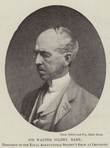 Sir Walter Gilbey, Baronet, Prezydent Królewskich Towarzystw Rolniczych Show w Leicester autorstwa English Photographer