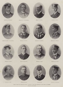 Niektórzy z Brygady Morskiej HMS Powerful, którzy zostali przedstawieni królowej w Windsor