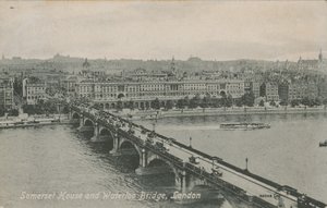 Somerset House i Waterloo Bridge, Londyn autorstwa English Photographer