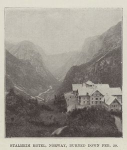 Hotel Stalheim w Norwegii spłonął 20 lutego autorstwa English Photographer