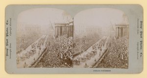 Stereoskopowy wydruk Diamentowego Jubileuszu Królowej Wiktorii, 28 czerwca 1897 r autorstwa English Photographer