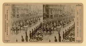 Stereoskopowy wydruk Diamentowego Jubileuszu Królowej Wiktorii, 28 czerwca 1897 r autorstwa English Photographer