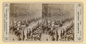 Stereoskopowy wydruk Diamentowego Jubileuszu Królowej Wiktorii, 28 czerwca 1897 r autorstwa English Photographer
