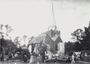 Kościół Stoke Poges (zdjęcie czarno-białe) autorstwa English Photographer