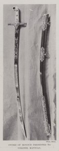 Sword of Honor podarowany pułkownikowi Mathias autorstwa English Photographer